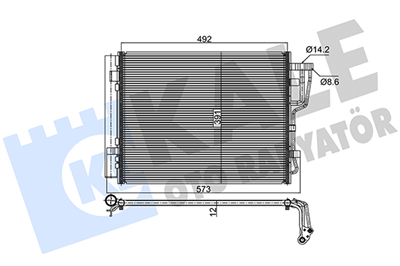 KLİMA RADYATÖRÜ ( KONDENSER ) KURUTUCULU AL/AL KIA CEED HB 1.6 CRDI 06-12, 2.0 CRDI 07-12, HYUNDAI I30 1.6-2.0 CRDI 07-11 512x391x16MM 