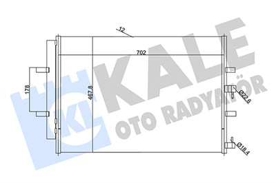 KLİMA RADYATÖRÜ ( KONDENSER ) KURUTUCULU AL/AL FORD TRANSIT V363 14=> CUSTOM 12=> 
