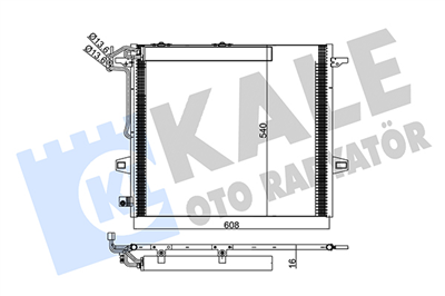 KLİMA RADYATÖRÜ ( KONDENSER ) KURUTUCULU AL/AL MERCEDES-BENZ W164 GL320 06=> ML320 05=> W251 07=> 