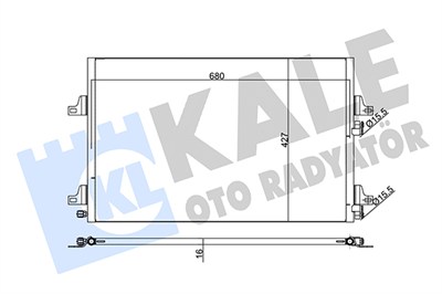 KLİMA RADYATÖRÜ ( KONDENSER ) KURUTUCULU AL/AL ESPACE IV, MEGANE II 1.9 DCI-2.0 DCI-2.2 DI-3.0 DCI 