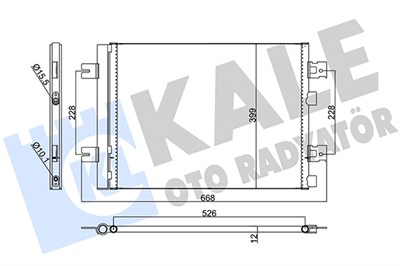KLİMA RADYATÖRÜ ( KONDENSER ) KURUTUCULU AL/AL RENAULT CLIO IV, DACIA DUSTER 10=>, SANDERO 08=>, LOGAN 10=>, 1.2 16V, 1.4, 1.6, 1.5 DCI 