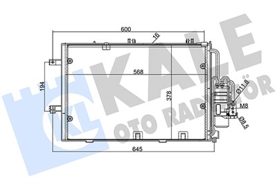 KLİMA RADYATÖRÜ ( KONDENSER ) KURUTUCULU AL/AL OPEL COMBO-CORSA C-TIGRA 1.0-1.2-1.4-1.6 01=> (588x381x16) 