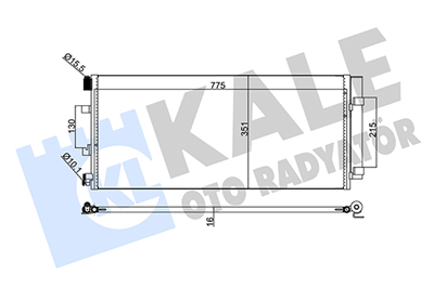 KLİMA RADYATÖRÜ ( KONDENSER ) KURUTUCULU AL/AL RENAULT MASTER III 2.3 DCI, OPEL MOVANO 