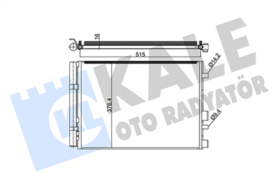 KLİMA RADYATÖRÜ ( KONDENSER ) KURUTUCULU AL/AL HYUNDAI I20 1.1 CRDI 12-15, 1.4 CRDI 08-15 