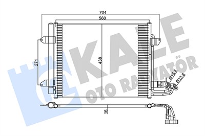 KLİMA RADYATÖRÜ ( KONDENSER ) KURUTUCULU AL/AL VOLKSWAGEN CADDY III 1.9 TDI 03-08 