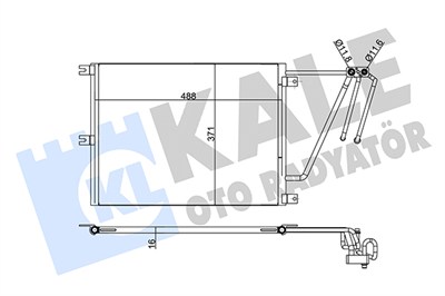KLİMA RADYATÖRÜ ( KONDENSER ) KURUTUCULU AL/AL OPEL VECTRA B HB 2.0 DTI 16V 97-03, 2.2 DTI 16V 00-02, 
