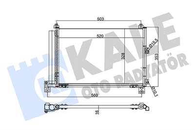KLİMA RADYATÖRÜ ( KONDENSER ) KURUTUCULU AL/AL FORD RANGER 2.5 TD 02-06, 3.0 TDCI 06-12 