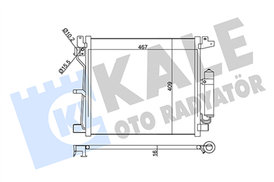KLİMA RADYATÖRÜ ( KONDENSER ) KURUTUCULU AL/AL NISSAN JUKE 1.5 DCI 10=> 