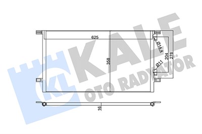 KLİMA RADYATÖRÜ ( KONDENSER ) KURUTUCULU AL/AL RENAULT LAGUNA I 1.6 16V 97-01, 1.8 93-01, 1.8 16V 98-01, 2.0 93-01, 1.9 DTI 97-01 
