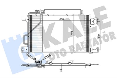 KLİMA RADYATÖRÜ ( KONDENSER ) KURUTUCULU AL/AL MERCEDES-BENZ C SERİSİ W203 02-07, T S203 01-07, COUPE CL203 02-08 (630x375x16) 