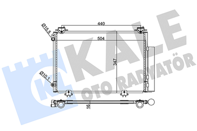 KLİMA RADYATÖRÜ ( KONDENSER ) KURUTUCULU AL/AL TOYOTA YARIS 1.3 I, 1.4 D, 1.5 I 99=> 