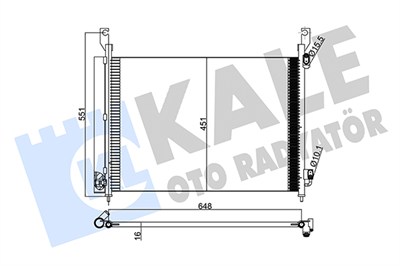 KLİMA RADYATÖRÜ ( KONDENSER ) KURUTUCULU AL/AL CHEVROLET KOLEOS I 2.0 DCI 08=> 
