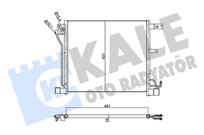 KLİMA RADYATÖRÜ ( KONDENSER ) KURUTUCULU AL/AL NISSAN JUKE 1.6 DIG-T 10=> 