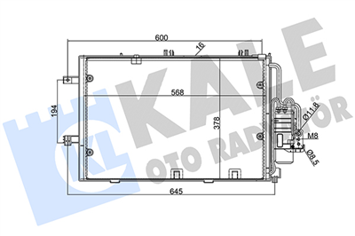 KLİMA RADYATÖRÜ ( KONDENSER ) KURUTUCULU AL/AL OPEL COMBO-CORSA C-TIGRA 1.0-1.2-1.4-1.6 01=> (588x381x16) 