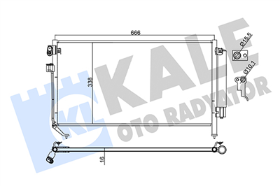 KLİMA RADYATÖRÜ ( KONDENSER ) KURUTUCULU AL/AL SUBARU FORESTER (667x389x16) 