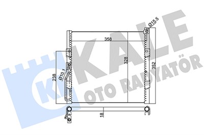 KLİMA RADYATÖRÜ ( KONDENSER ) KURUTUCULU AL/AL HONDA CIVIC V-VI, CRX III 93-95 (359x328x16) 