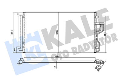 KLİMA RADYATÖRÜ ( KONDENSER ) KURUTUCULU AL/AL KIA SPORTAGE, HYUNDAI IX35 1.6 GDI-2.0 I 16V-2.4 I 16V 09=> 
