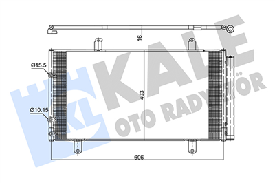 KLİMA RADYATÖRÜ ( KONDENSER ) KURUTUCULU AL/AL TOYOTA HIACE IV BOX 2.5 D-4D 06=> 