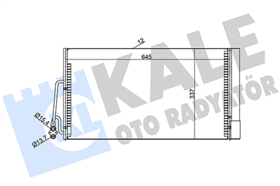 KLİMA RADYATÖRÜ ( KONDENSER ) KURUTUCULU AL/AL MINI CLUBMAN, COUNTRYMAN, PACEMAN (644x341x16) 