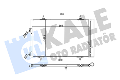 KLİMA RADYATÖRÜ ( KONDENSER ) KURUTUCULU AL/AL PEUGEOT 508, CITROEN C5 III(DV6C-EP6C-EP6CDT-EP6DT)