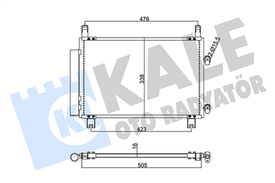 KLİMA RADYATÖRÜ ( KONDENSER ) KURUTUCULU AL/AL CHARADE 1.0 VVT-I , 1.3 VVT-I 05+ 