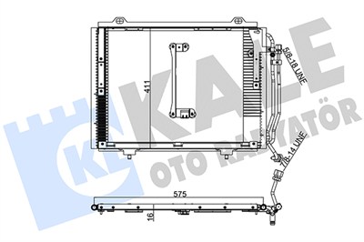 KLİMA RADYATÖRÜ ( KONDENSER ) KURUTUCULU AL/AL MERCEDES-BENZ C SERİSİW202 C208 C200-C230-C250D-C250 TD-CLK200-CLK230 93-97
