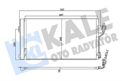 KLİMA RADYATÖRÜ ( KONDENSER ) KURUTUCULU AL/AL MERCEDES BENZ VITO W639 VİANO 2.0CDİ / 2.2CDİ / 109CDİ / 110CDİ / 111CDİ / 113CDİ 03=> 