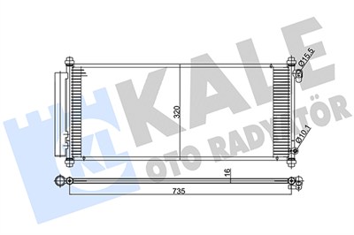 KLİMA RADYATÖRÜ ( KONDENSER ) KURUTUCULU AL/AL HONDA JAZZ II GD 1.4 03=> 