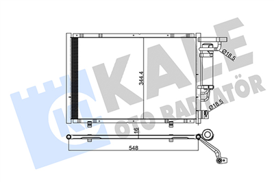 KLİMA RADYATÖRÜ ( KONDENSER ) KURUTUCULU FORD COURIER 1.5 TDCI 14=>, KA 1.2 VTI 16=> 
