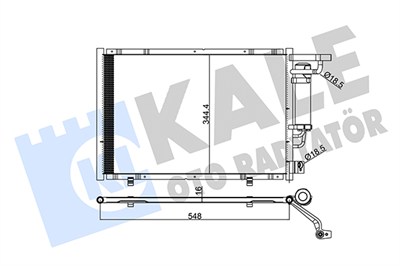 KLİMA RADYATÖRÜ ( KONDENSER ) KURUTUCULU FORD COURIER 1.5 TDCI 14=>, KA 1.2 VTI 16=> 
