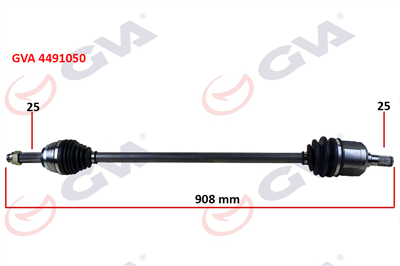 KOMPLE AKS SAĞ ACCENT ADMIRE 1.3-1.5D 03-06 ABS Lİ 29DİŞ 908mm