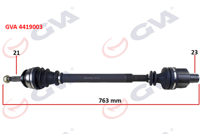 KOMPLE AKS SAĞ DACIA LOGAN 06> SANDERO 08> 1.4-1.6 763mm BENZİNLİ