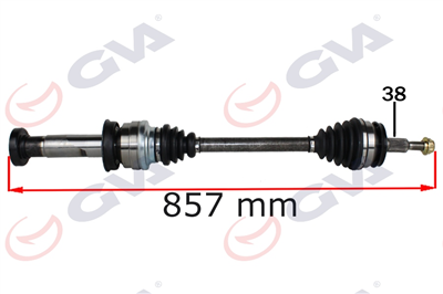 KOMPLE AKS SAĞ DÜZ VİTES TRANSPORTER T6 2.0 TDI 860mm CAAB-CAAC-CAAE