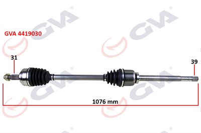 KOMPLE AKS SAĞ MASTER III 10> MOVANO B 10> 2.3dCi 6 VİTES 1076mm