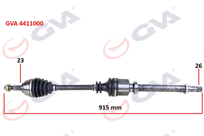 KOMPLE AKS SAĞ MEGANE II 1.4/1.6 16V-1.5 DCİ 02-08 915mm