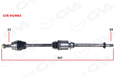 KOMPLE AKS SAĞ MİLLİ DOBLO 1.3 MULTIJET 10 > 967mm