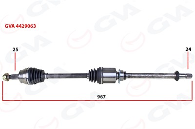 KOMPLE AKS SAĞ MİLLİ DOBLO 1.3 MULTIJET 10 > 967mm