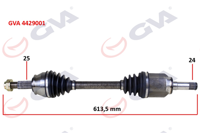 KOMPLE AKS SOL DOBLO 1.9 JTD 01> DOBLO-ALBEA 1.3 MTJ 05> 613.5mm