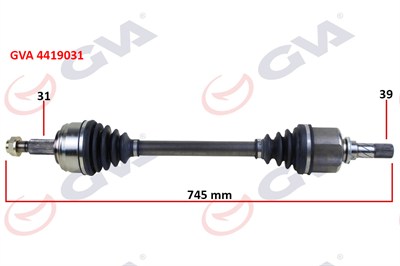 KOMPLE AKS SOL MASTER III 10>MOVANO B 10> 2.3dCi 6 VİTES 745mm