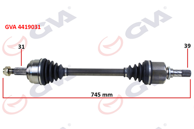 KOMPLE AKS SOL MASTER III 10>MOVANO B 10> 2.3dCi 6 VİTES 745mm