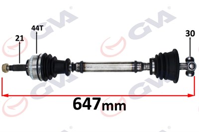 KOMPLE AKS SOL MEGANE I 1.4/1.6 96-03 ABS Lİ 44DİŞ 647mm