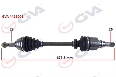 KOMPLE AKS SOL MEGANE II 1.4/1.6 16V-1.5 DCİ 02-08 673mm