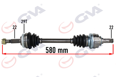 KOMPLE AKS SOL OPEL-MERIVA A 1.6 03-10 ABS Lİ 29 DİŞ 580mm