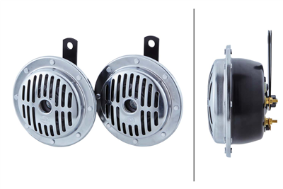 KORNA 12V SÜPER TON KROM KORNA (310-380 hz) 