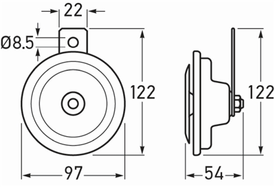 KORNA 24 VOLT DİDİT ORTA BOY 335 HZ KALIN SES AUWAR 