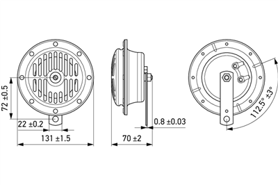 KORNA 310HZ 72W 12V 114DB 