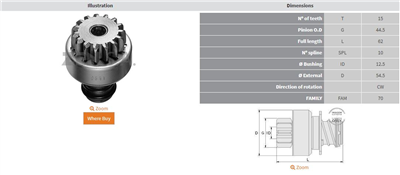 MARŞ DİŞLİSİ 15 DİŞ YANMAR ENGINE MARINE - TRAKTOR 