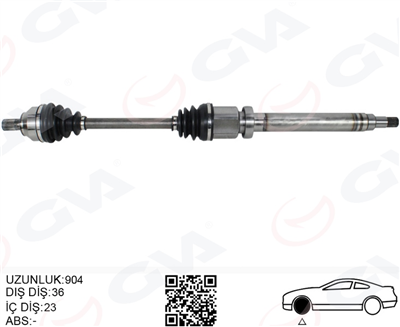 ON AKS KOMPLE SAG FOCUS II 1.6- 1.8 TI 04>11 C MAX 1.6 1.8 TI 05>11 BENZINLI VOLVO S40 II 1.6 05>12 V50 1.6 05>12