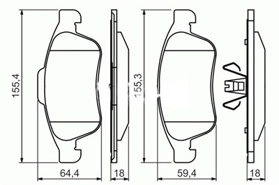 ÖN FREN BALATASI MEGANE III 09> SCENIC III 09>FLUENCE 10>DUSTER 10> LODGY 12> CAPTUR I 13>1.5 DCI 1.6 16V
