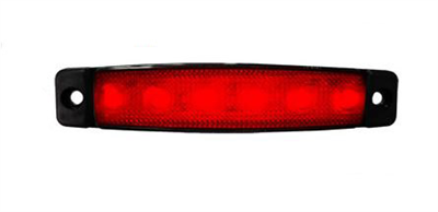 PARMAK LED LAMBASI 24V 6 KIRMIZI LEDLI INCE MODEL 
